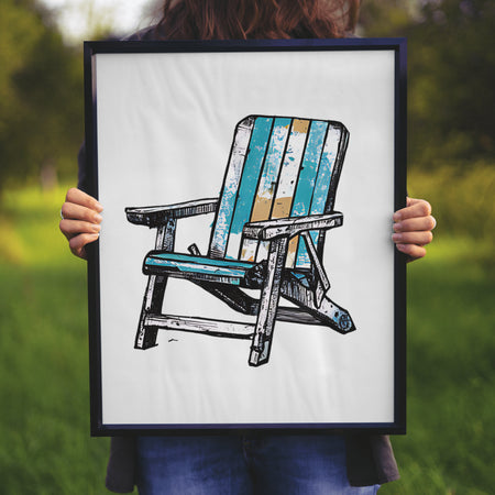 "Versatile beach lawn chair image, perfect for digital and print projects."