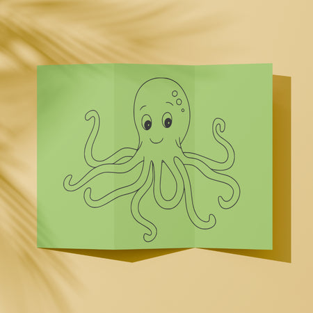 Rounded Body Octopus Design for Crafts SVG
