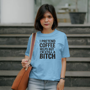 Coffee bitch funny text design for t-shirts
