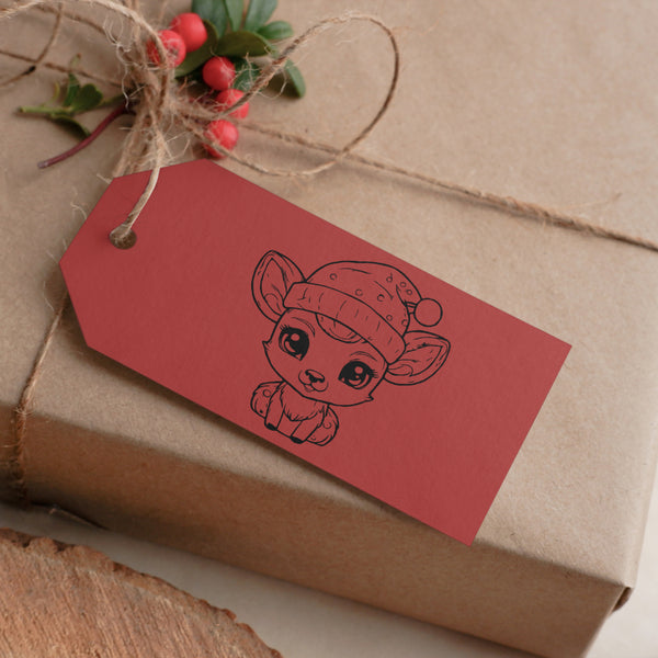 Adorable Reindeer Outline for Coloring JPEG
