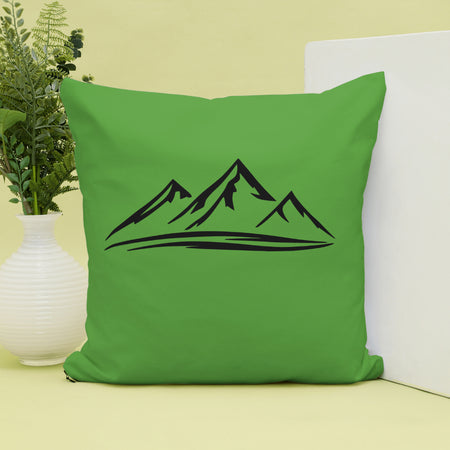 "Minimalist black mountain range logo illustration on a white background."