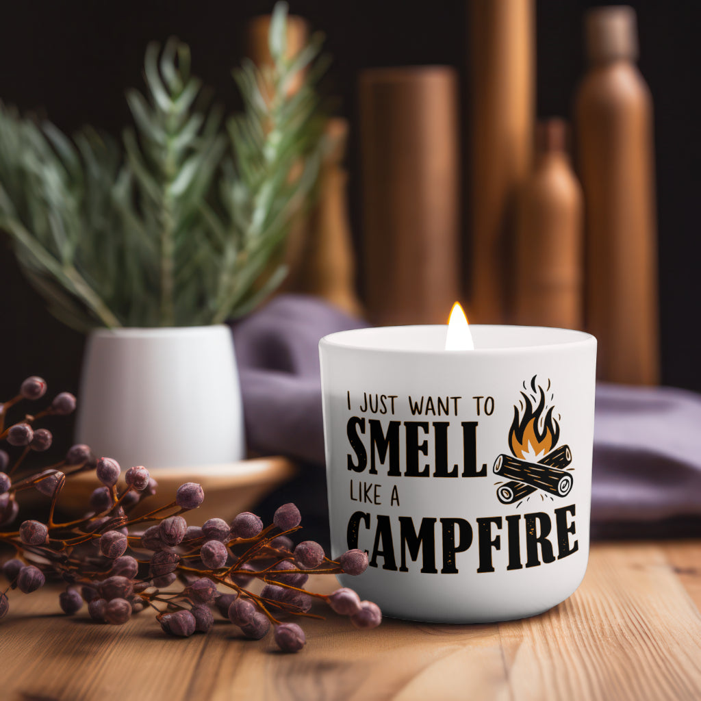 Funny Camping Quote SVG digital download with campfire illustration
