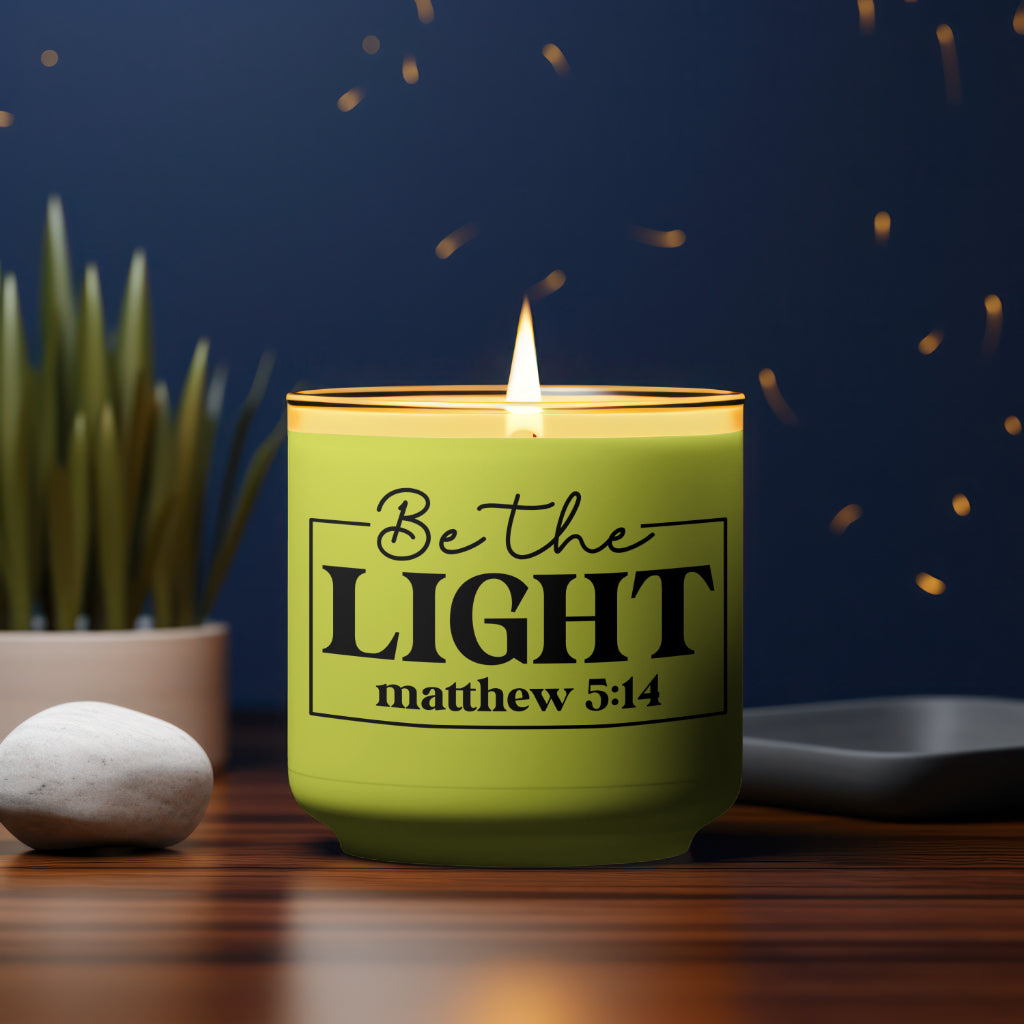 "Minimalist Biblical Verse Graphic 'Be The Light'"