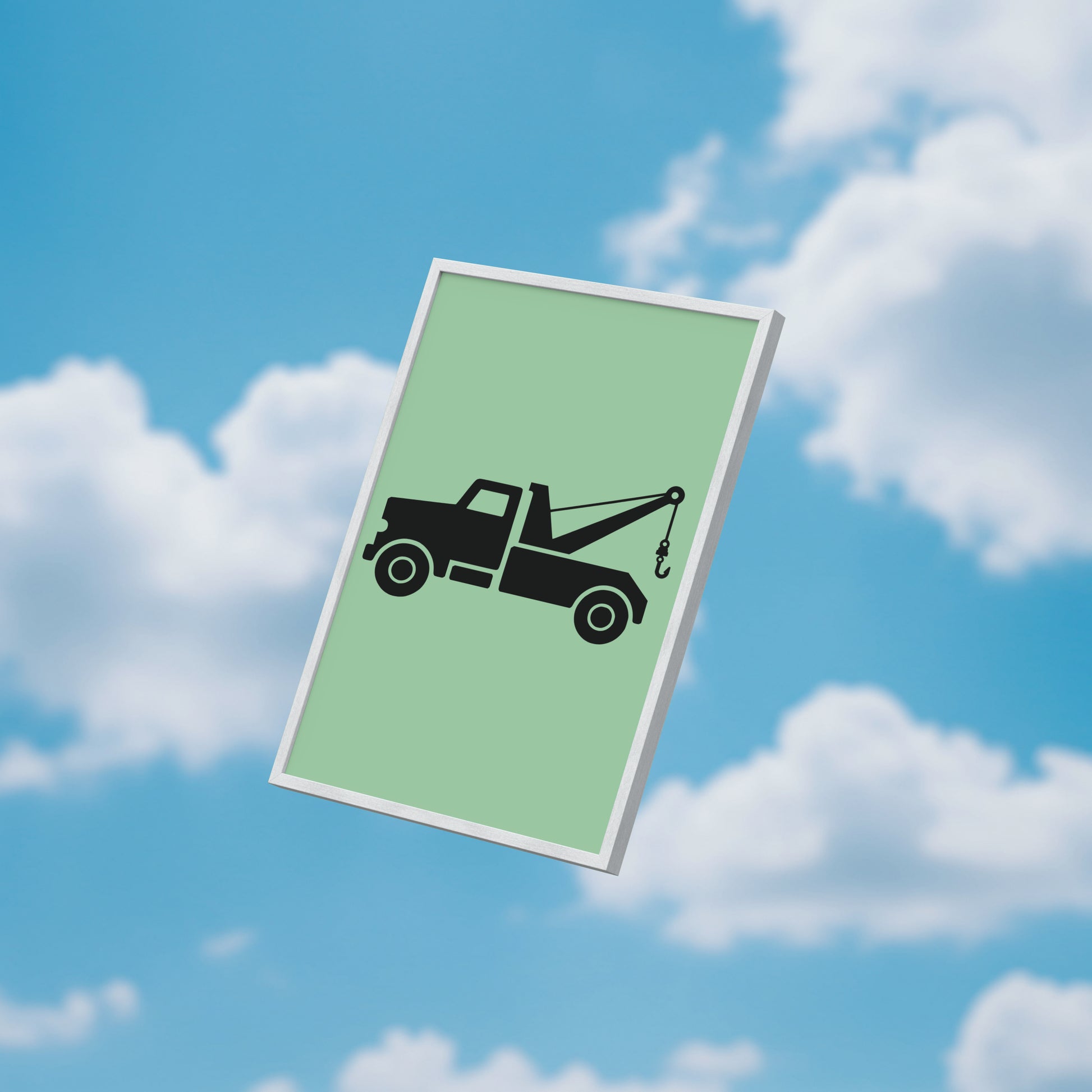 black tow truck vector file