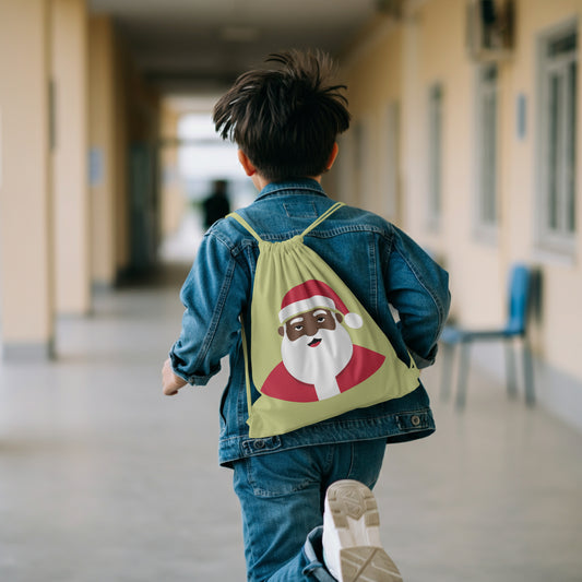 black santa svg with solid colors and transparent background