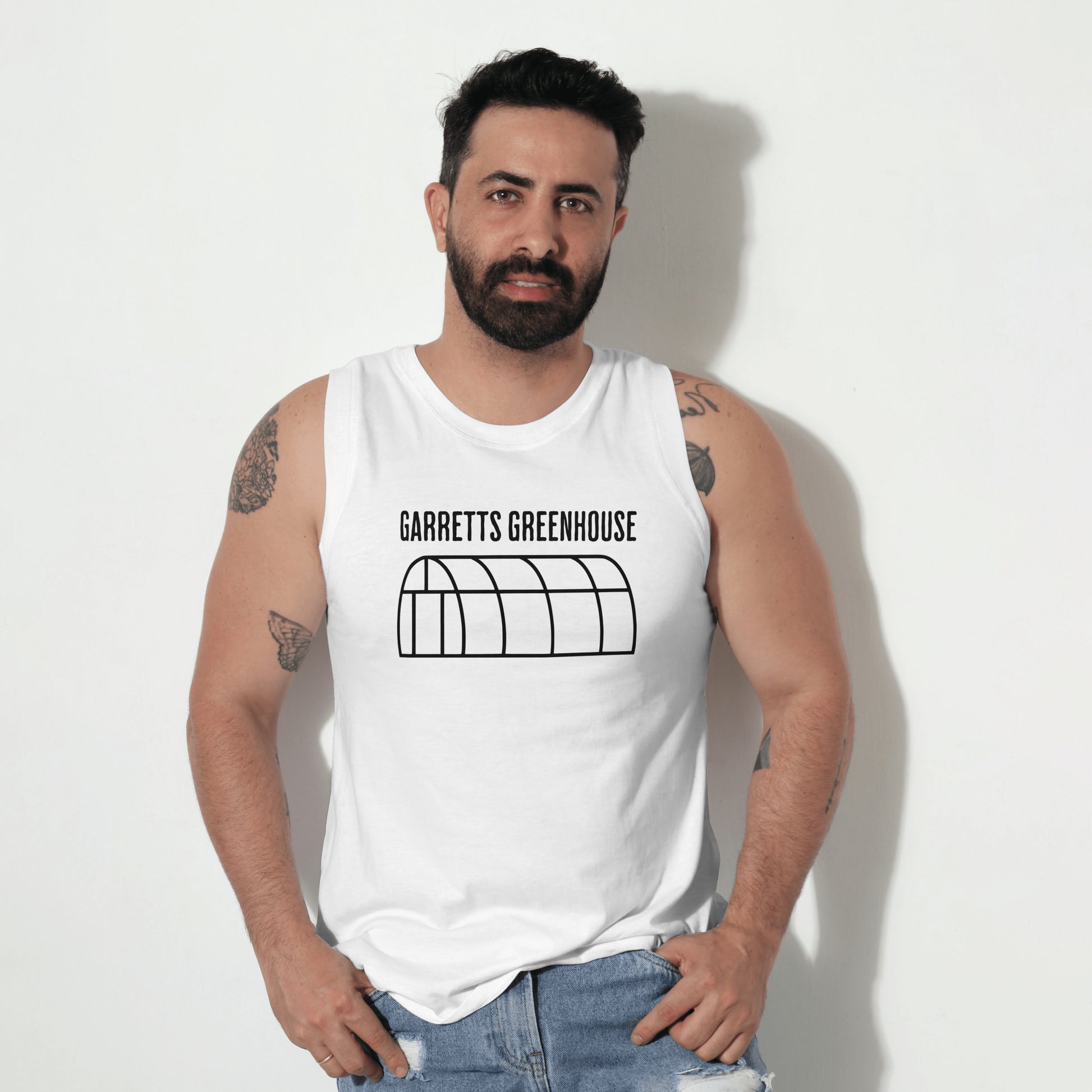 Arched greenhouse structure vector with simple lines