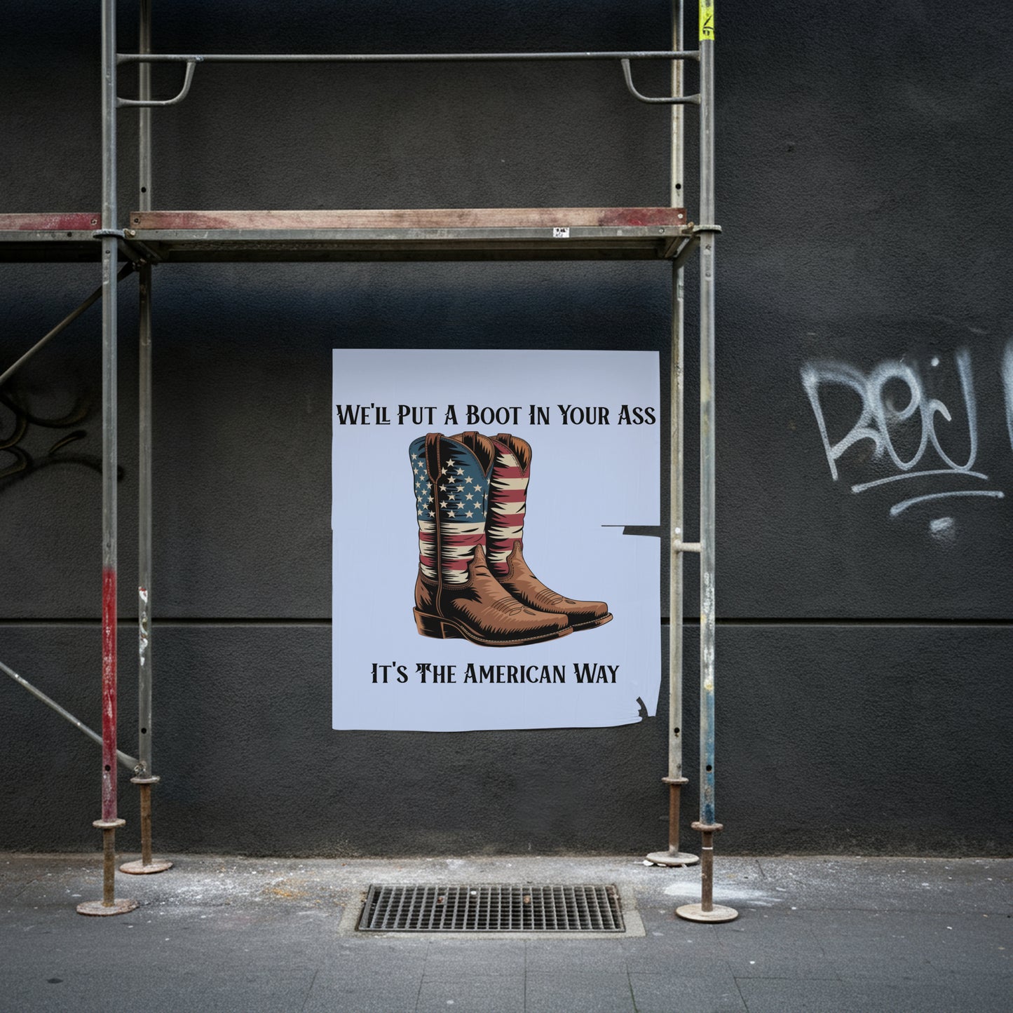 Boot in your ass Toby Keith quote graphic