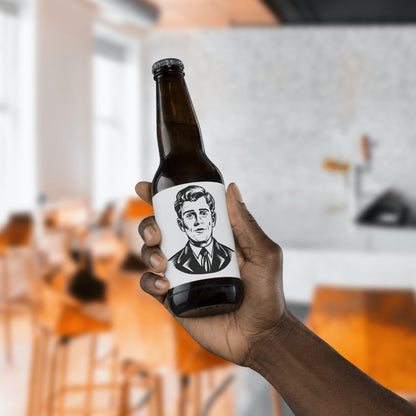 "Black silhouette of 1950s husband with transparent and white backgrounds."