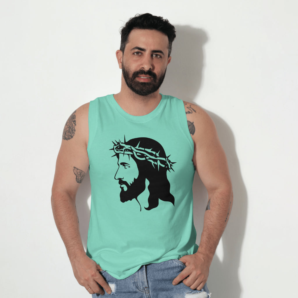 Christian SVG of Jesus with crown of thorns
