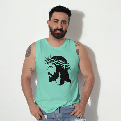 Christian SVG of Jesus with crown of thorns
