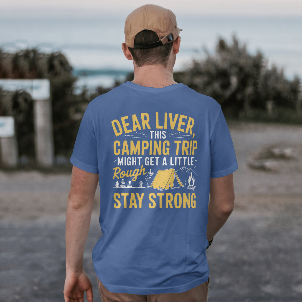 Camp Life SVG with a tent, mountains, and campfire
