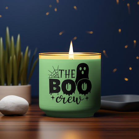 Spooky Halloween SVG with ghost and web design

