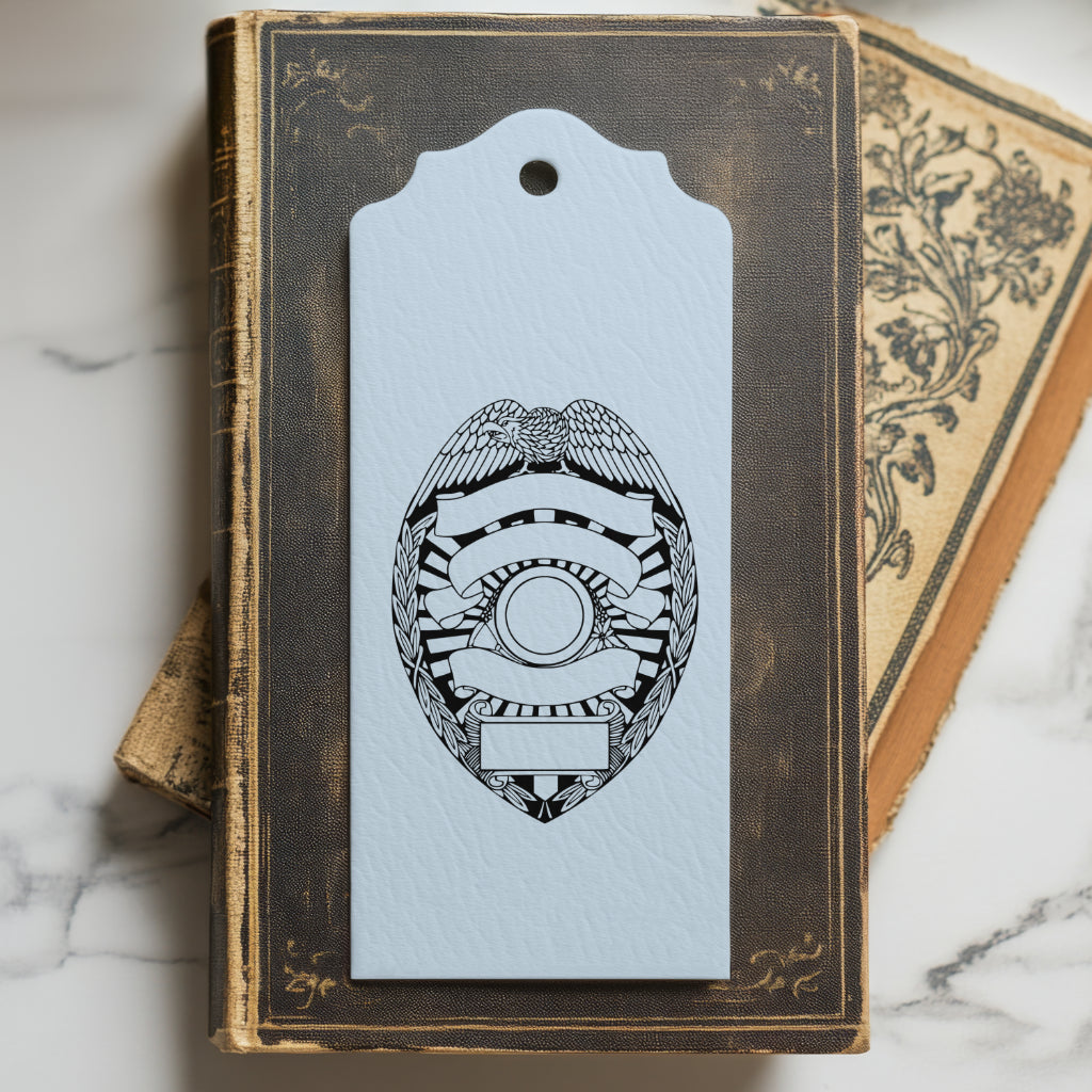 Editable law enforcement emblem for engraving