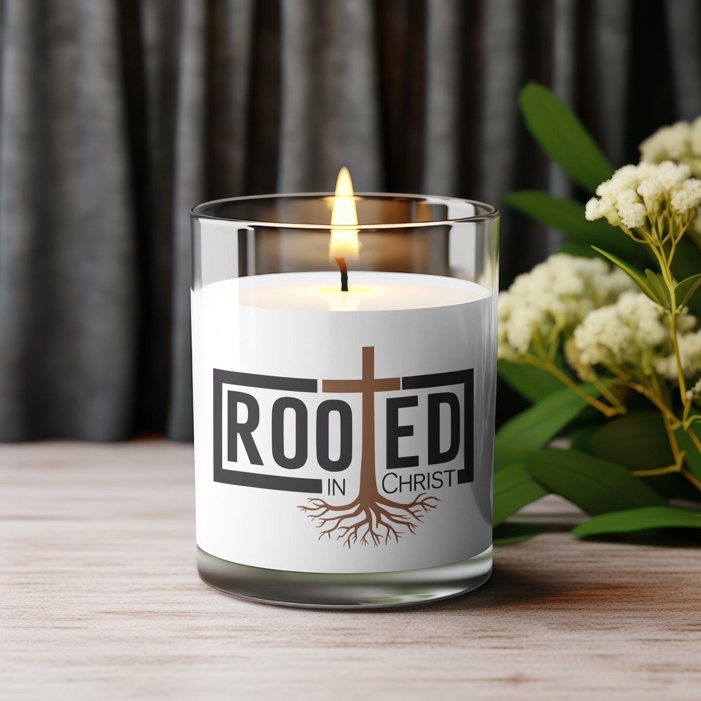 rooted in christ svg with tree and roots design