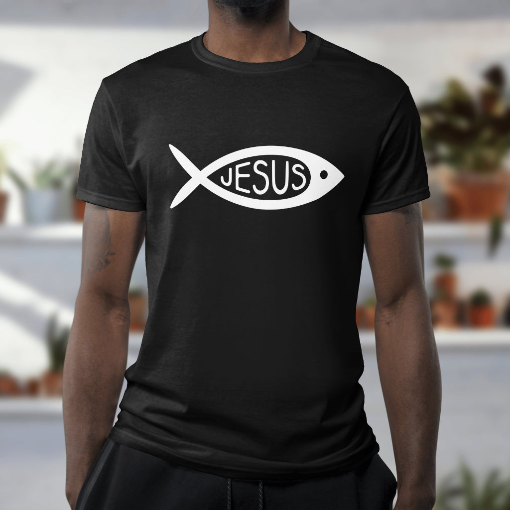 esus fish SVG design for T-shirts and decals