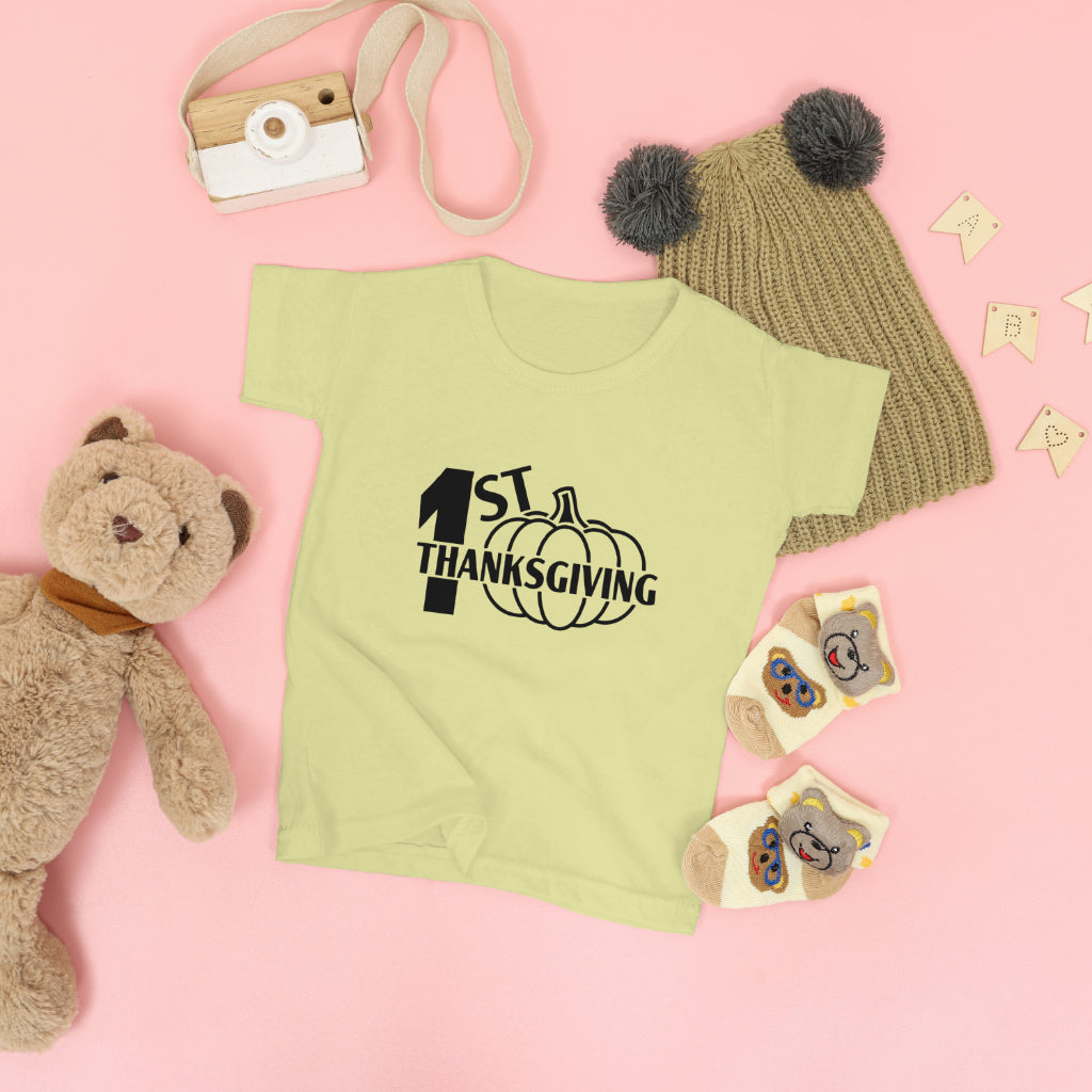 Minimalist pumpkin vector for baby's first holiday shirt