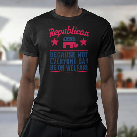 "Patriotic Republican Graphic with Bold Slogan"