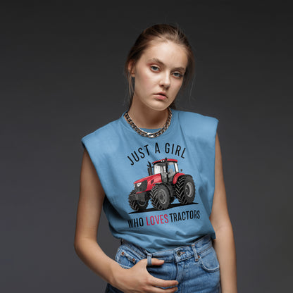 "Red Tractor Vector Art for Girls Who Love Tractors"