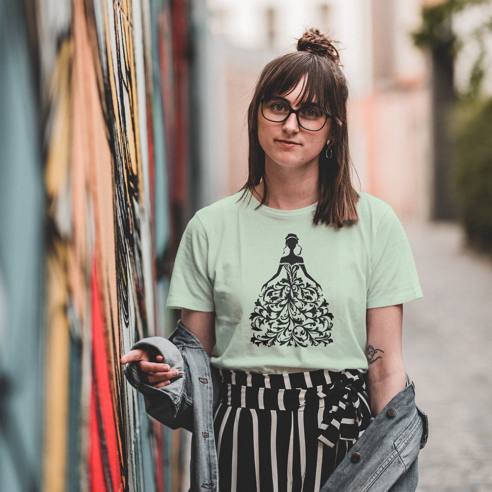 wedding dress silhouette SVG transparent background