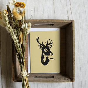 "Detailed Deer Silhouette Digital Download"