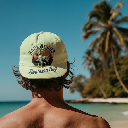 labrador logo with southern script and rustic background