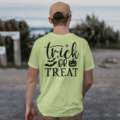 Festive Trick or Treat bag SVG with Halloween-themed graphics
