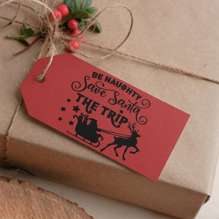 "Funny Holiday Slogan with Santa Sleigh Design"