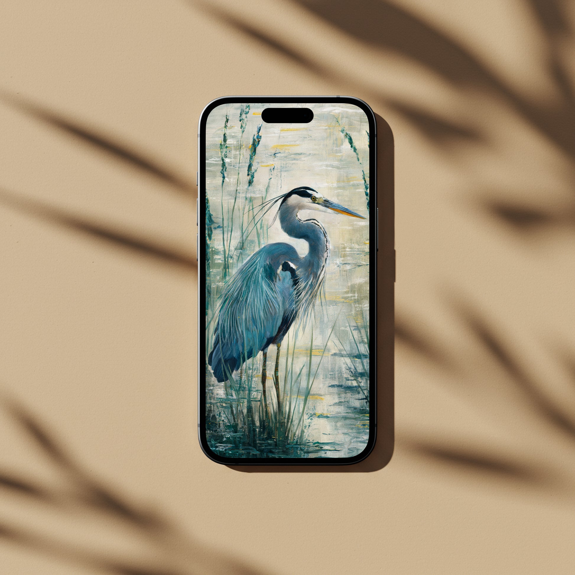 heron illustration vertical format