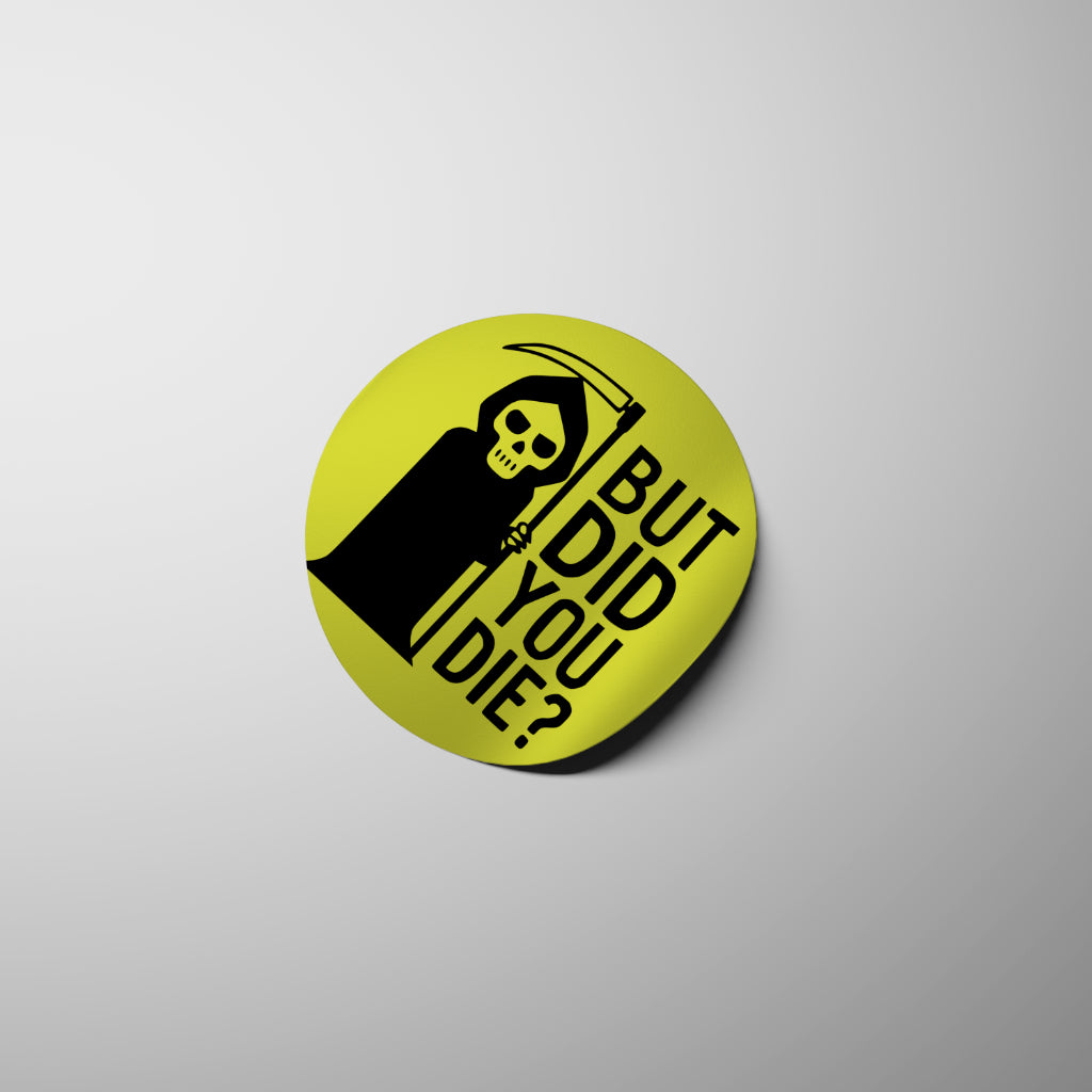 "Monochrome Grim Reaper Typography Design Download"