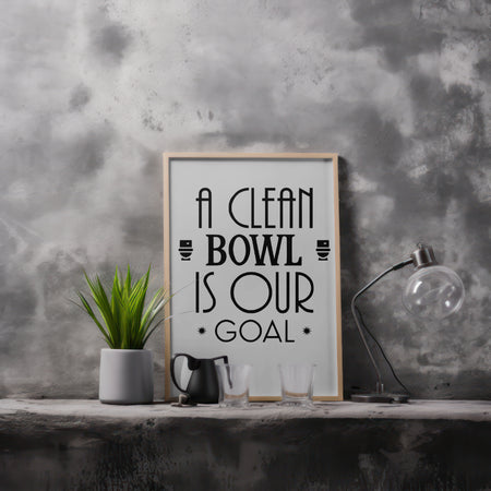 Clean Bowl Bathroom Wall Art JPEG
