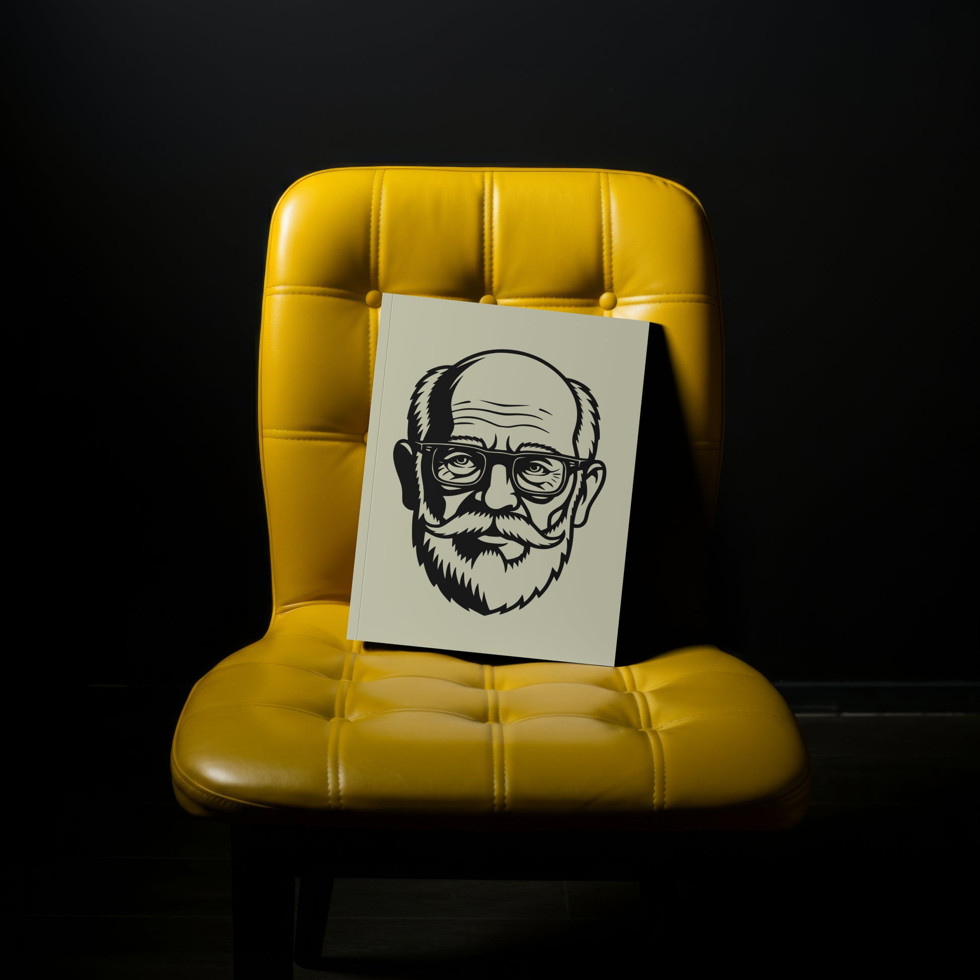 old man face svg illustration