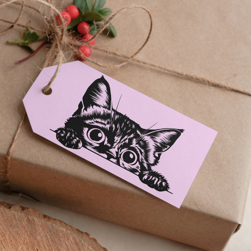 peeking cat svg black and white