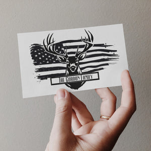 Distressed American Flag Deer Hunting Design PDF
