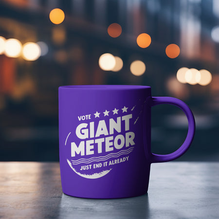 "Humorous VOTE GIANT METEOR Design PNG"