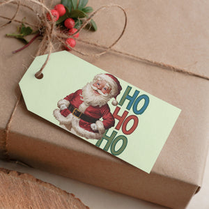 Transparent Background Santa Claus with 'HO HO HO' PNG
