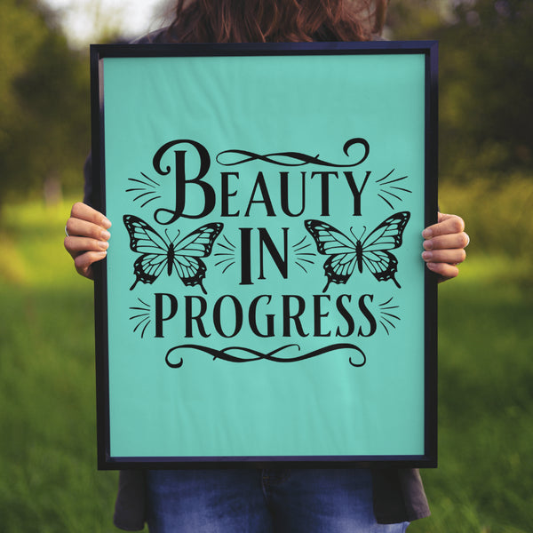 "Inspirational Butterfly Design with Positive Message"