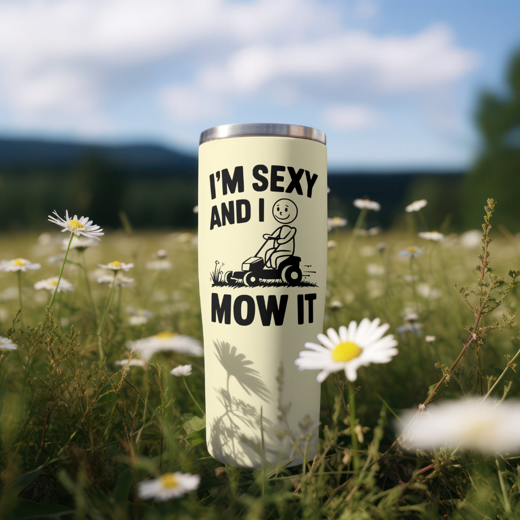 Lawn Ranger SVG with humorous mowing slogan
