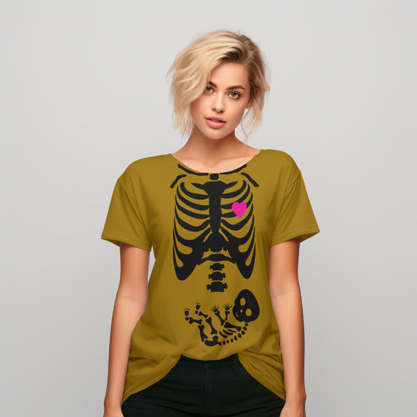 Baby Boy Skeleton in Rib Cage DXF