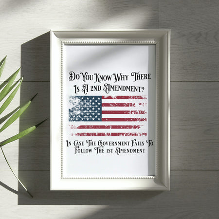 Downloadable graphic of weathered U.S. flag with thought-provoking constitutional text.