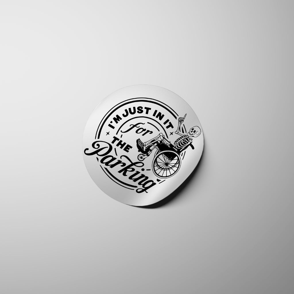 "Humorous Skeleton Car Decal Design"