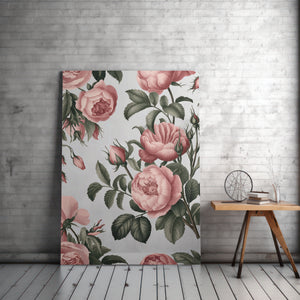 Minimalistic floral wall art with peonies and lilies
