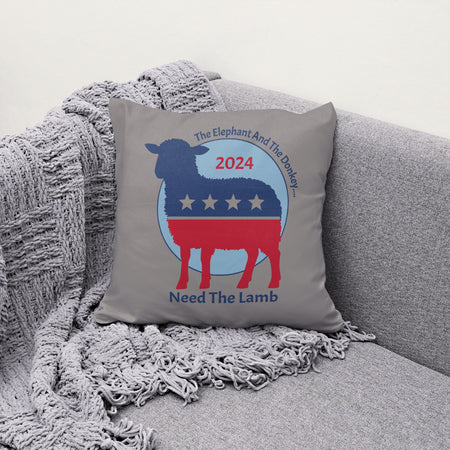 Red and Blue Lamb Graphic PNG