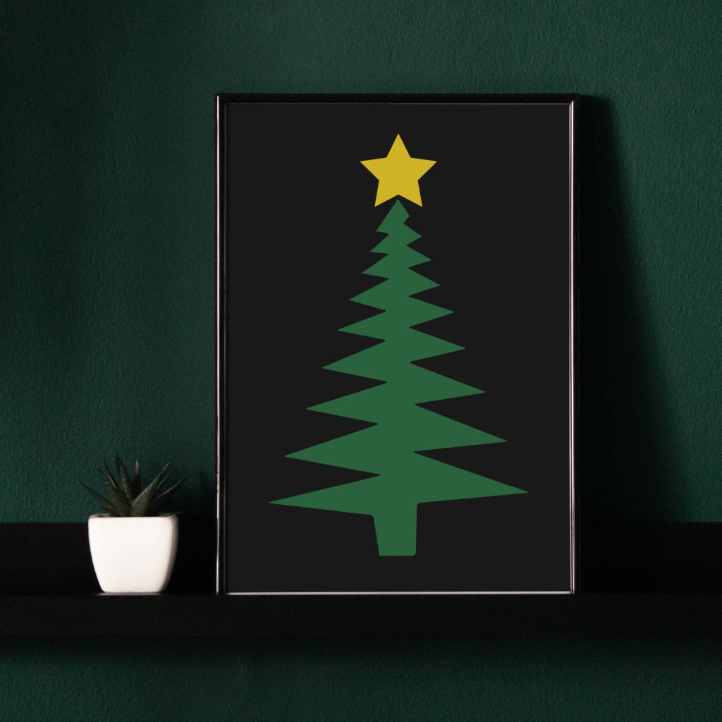 "Contemporary Green Christmas Tree Design SVG, PNG, JPEG, PDF"