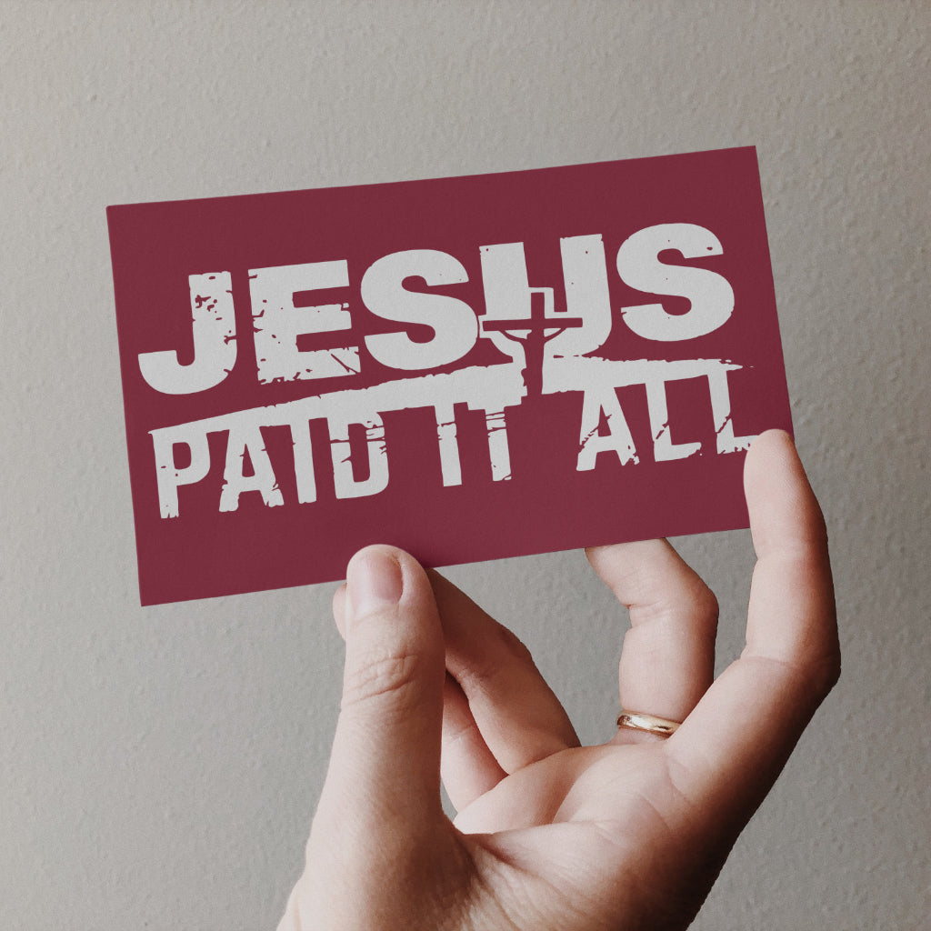 Faith-focused Jesus Paid It All PDF for prints and gifts
