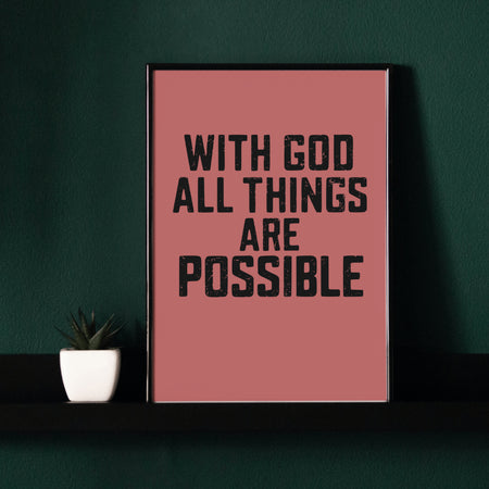 "Inspirational Christian Message in Distressed Typography"