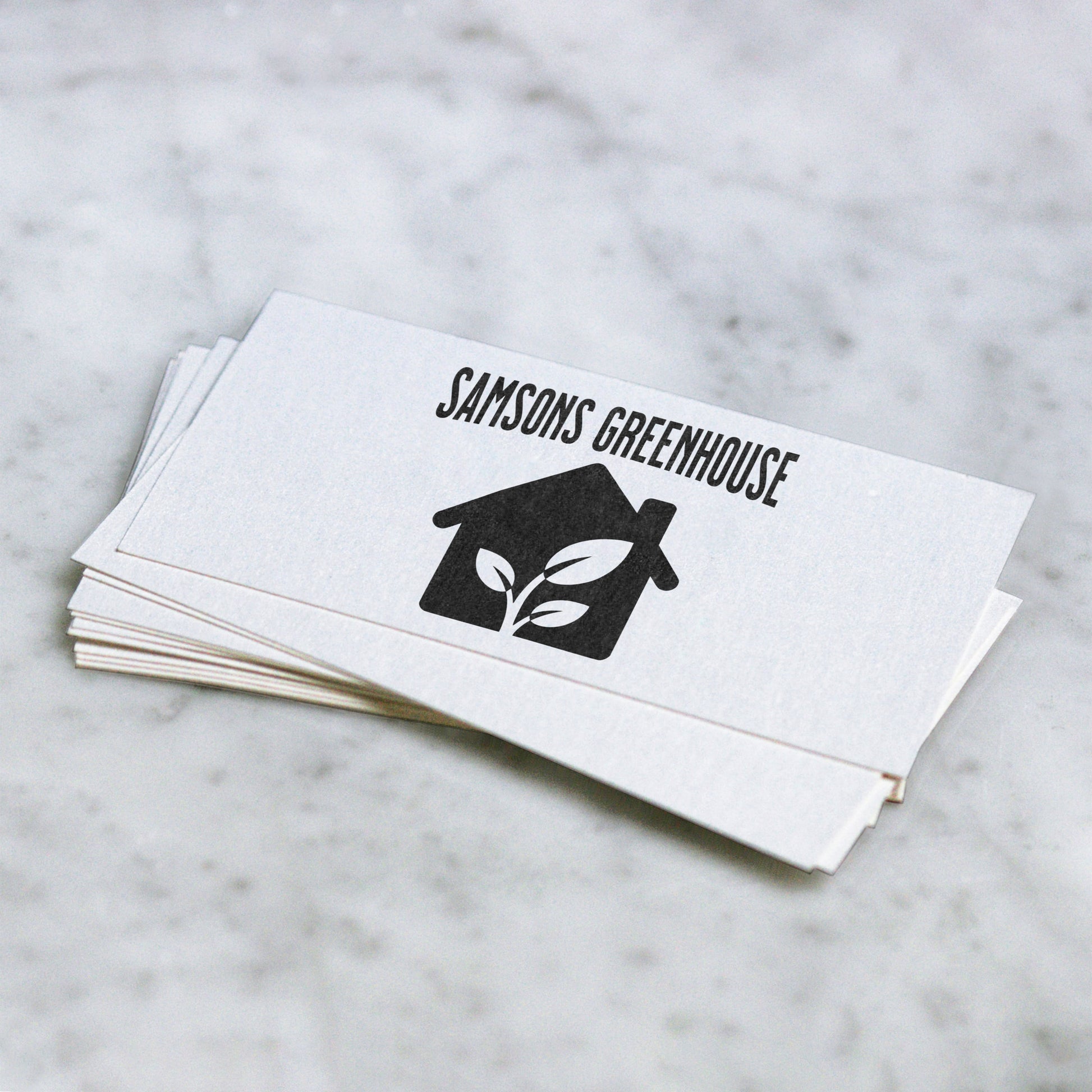 Greenhouse logo SVG with plant silhouette inside