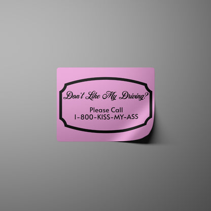 kiss my ass bumper sticker design