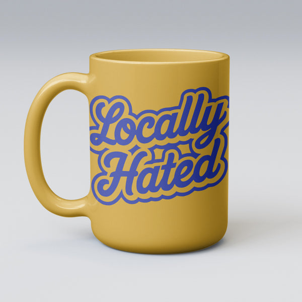 "Stylized 'Locally Hated' Text Graphic in High Contrast Colors"