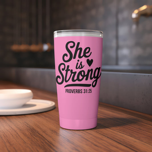 She is Strong SVG with Proverbs 31:25 and heart symbol

