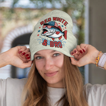 funny American flag fish design